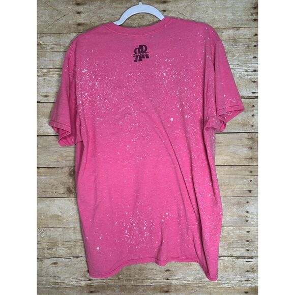 TEXAS DTF BLEACHED PATRIOTIC LONE STAR CASUAL COLORFUL CREWNECK T-SHIRT SIZE XL - Picture 2 of 2